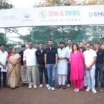 वरिष्ठ क्रिकेटर चेतेश्वर पुजारा और केंद्रीय नागरिक उड्डाण मंत्री मुरलीधर मोहोल द्वारा पुणे में स्पिन एंड स्विंग क्रिकेट अकादमी का उद्घाटन