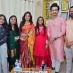 पुणे बिझनेस क्लब ऑफिसला प्रार्थना बेहेरे अभिजीत खांडकेकर आणि शीतल सूर्यवंशी यांची भेट